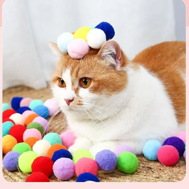 Cat Toy Ball Launcher Set - Colorful Fun for Indoor Play and Self-Entertainment!
