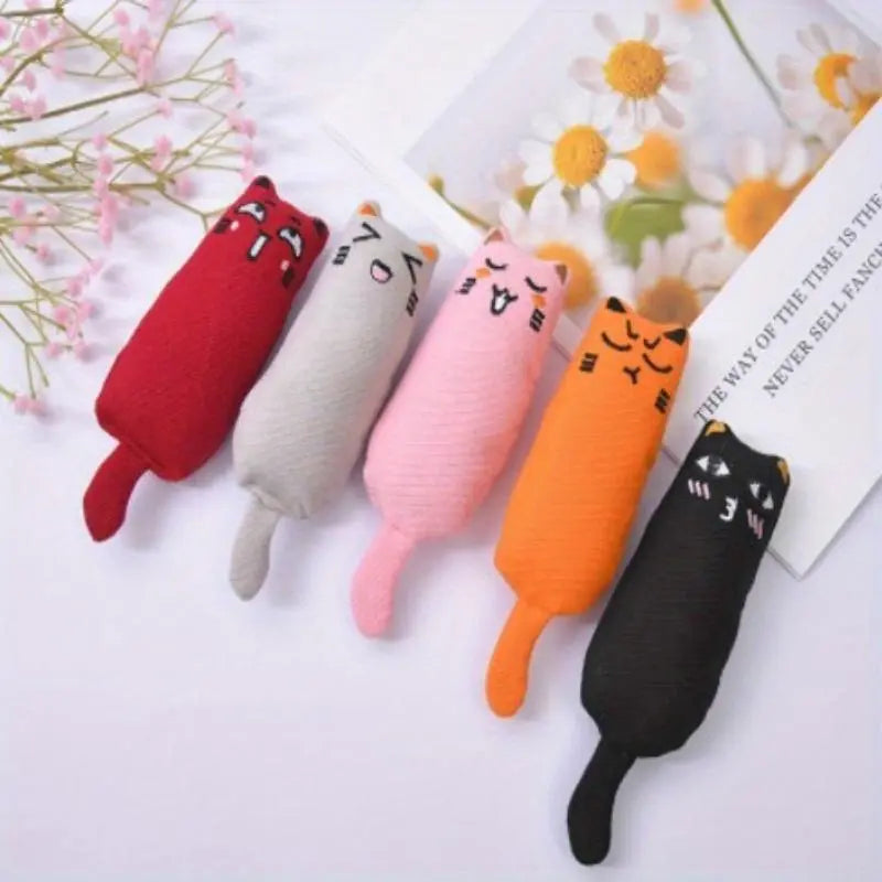 Vibrant Catnip Chew & Teaser Toy - Durable Interactive Fun for Indoor Cats!