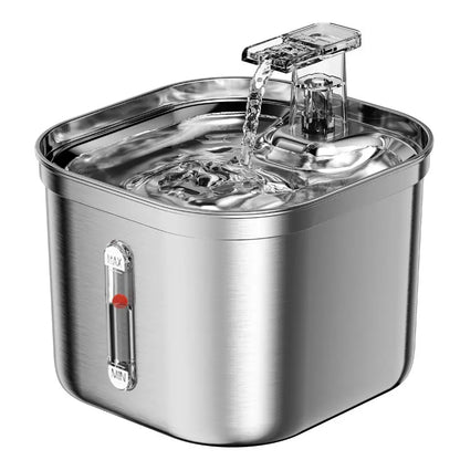 Premium 74Oz Stainless Steel Automatic Pet Water Fountain - Ideal Cat & Dog Water Dispenser
