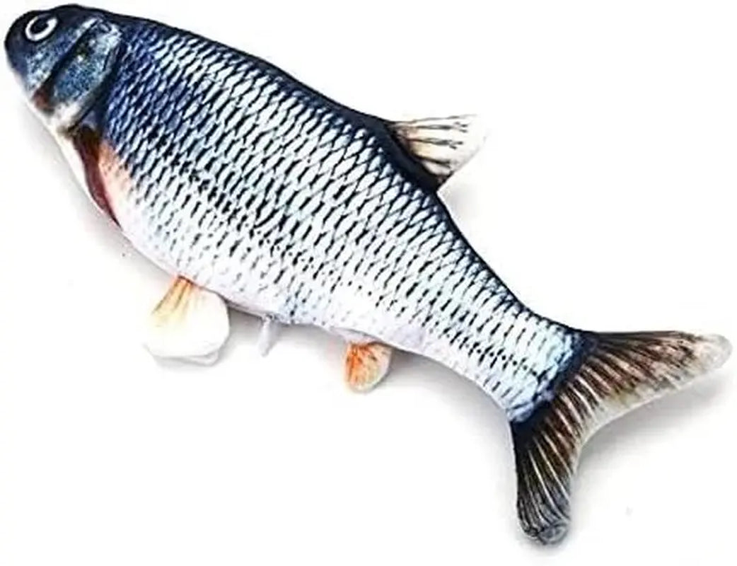 Interactive Automatic Plush Fish Cat Toy - Touch-Sensitive USB-Powered Puppet for All Breeds