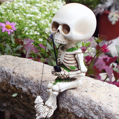 Skeleton Fishing Ornament for Aquariums