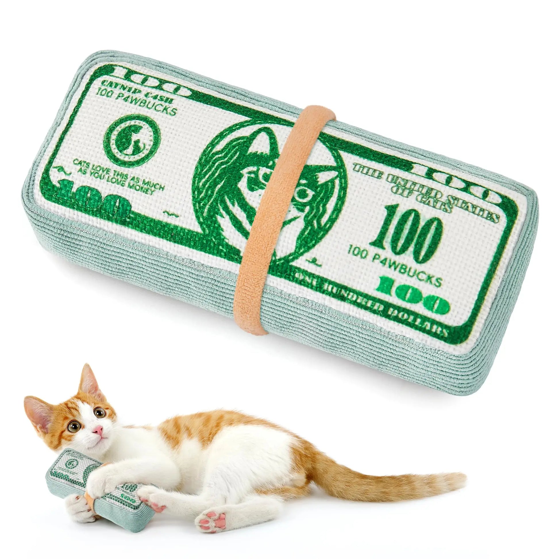  Catnip Dollar Toy - Interactive Kicker for Indoor Kittens, Teeth Cleaning Fun, 6 Inches of Playtime Bliss!