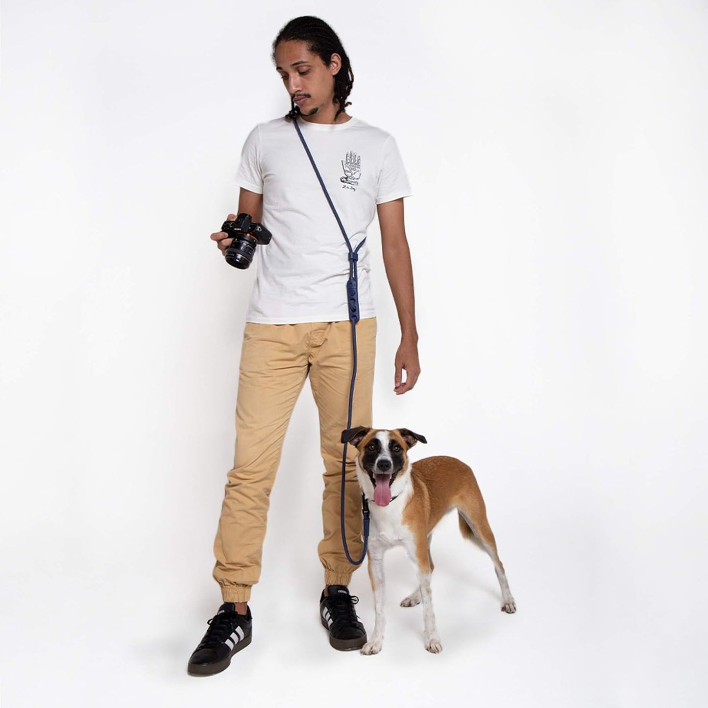 Deep Blue 4-In-1 Hands-Free Dog Leash – Adjustable for Crossbody, Waist, Long Leash, or Tether Use – Stylish, Lightweight, and Comfortable for Everyday Walks