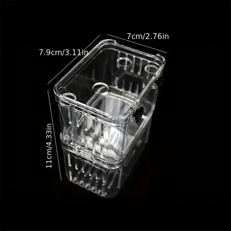 Double Layer Fish Hatching Incubator Box - Clear Plastic Isolation Breeding Box for Aquariums - Ideal for Home & Pet Shops - Essential Fish Tank Accessory