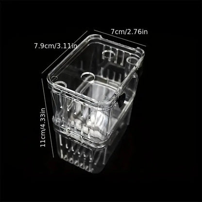 Double Layer Fish Hatching Incubator Box - Clear Plastic Isolation Breeding Box for Aquariums - Ideal for Home & Pet Shops - Essential Fish Tank Accessory