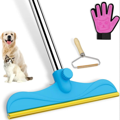 Adjustable Cat Hair Remover Brush - Ultimate Pet Hair Cleaning Tool for Carpets & Floors, Perfect Valentine’s Day Gift!